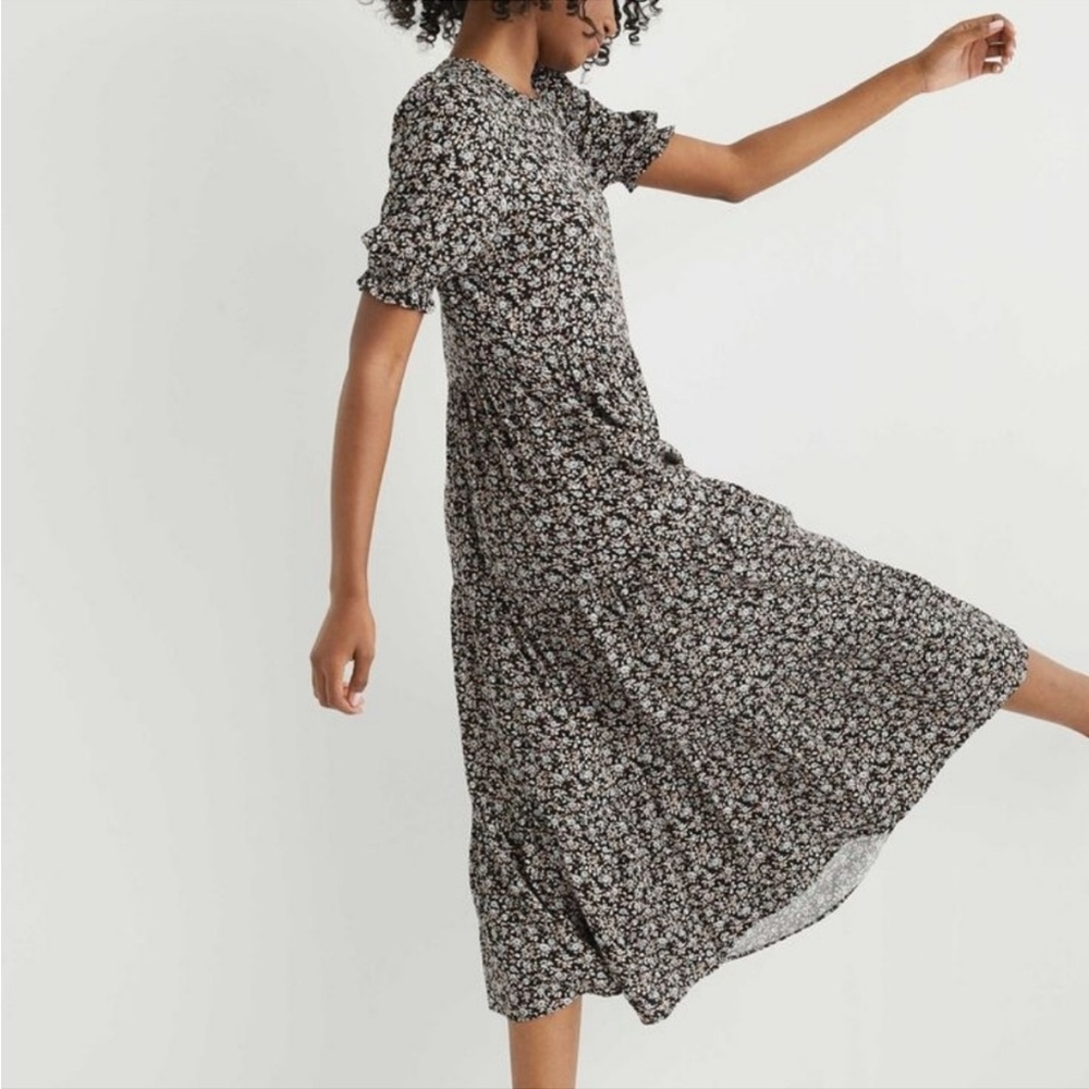 Aerie‎ Garden Party Tiered Floral Midi Dress Size Large Cottagecore Boho